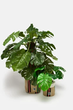 Lucy & Yak Runa - Plant Pot Cover in Natural, Pink, Green Stripe (2 Pack) Sale