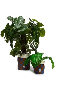 Lucy & Yak Runa - Plant Pot Covers in Chester Check Print (2 Pack) Fashion