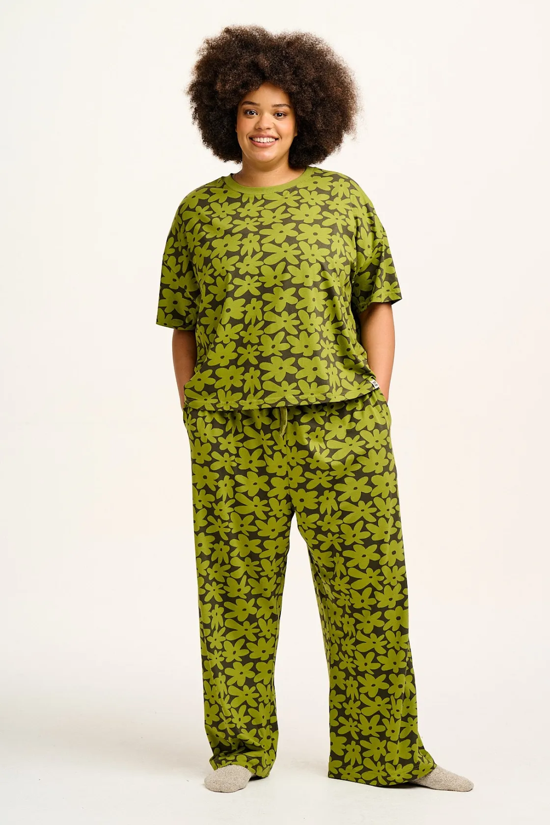Lucy & Yak Sabrina - Soft Pyjamas in Bubble Floral Print Fashion