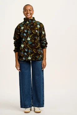 Lucy & Yak Stevie - Polar Fleece in Oak Brown Ingrid Floral Print Clearance