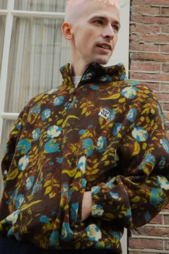 Lucy & Yak Stevie - Polar Fleece in Oak Brown Ingrid Floral Print Clearance