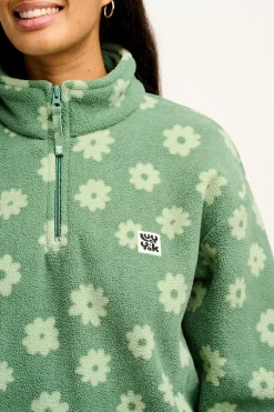 Lucy & Yak Stevie - Soft Polar Fleece in Green Delano Floral Print Online