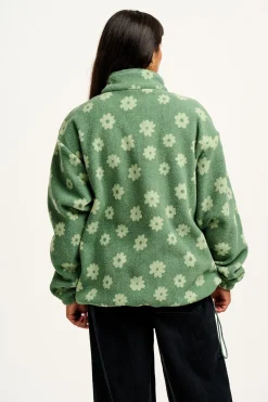 Lucy & Yak Stevie - Soft Polar Fleece in Green Delano Floral Print Online
