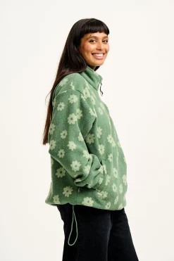 Lucy & Yak Stevie - Soft Polar Fleece in Green Delano Floral Print Online