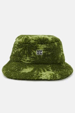 Lucy & Yak Travis - Borg Fleece Bucket Hat in Green Sequoia Print Discount