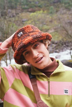 Lucy & Yak Travis - Borg Fleece Bucket Hat in Terry Print Discount