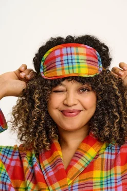 Lucy & Yak Yaima - Eye Mask in Ncuti Tartan Print Best